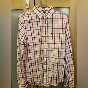 Abercrombie & Fitch windowpane print 100% cotton buttoned down shirt Size Small
